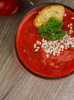 Gazpacho on wood photo