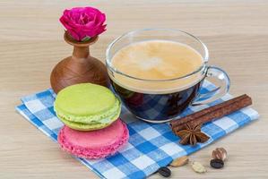 Macaroon delicious on wood photo