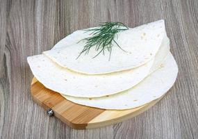 Tortillas on wood photo