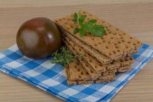 Crispbread on wood photo