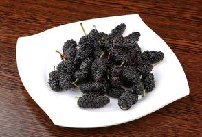 Mulberry on plate photo