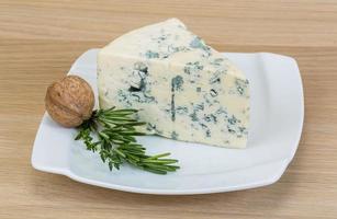 Blue cheese on wood photo