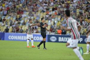 Rio, Brazil - april 11, 2018 - Nicolas Gallo referee in match between Fluminense and Nacional Potossi by the sulamerica Championship in Maracana Stadium photo