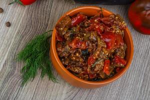 Eggplant caviar dish photo