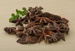 Star-anise on wood photo