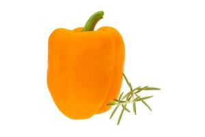 Orange pepper on white photo