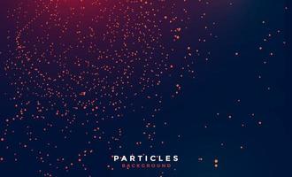 digital technology red particle background with light effect vector