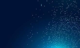 digital technology blue particle background with light effect vector