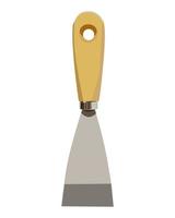 Vector Illustration Scrapper isolated on white background. Carpentry hand tools with wooden handle