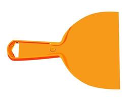 Vector Illustration Scrapper isolated on white background. Carpentry hand tools with plastic handle
