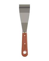 Vector Illustration Scrapper isolated on white background. Carpentry hand tools with wooden handle