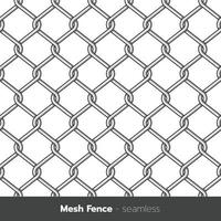 Mesh fence Seamless texture of metallic chain link, vector