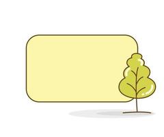 blank note board with leaf vector illustration