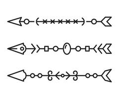 arrows decoration line art illustration vector