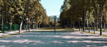 Empty street basketball court. For concepts such as sports and exercise, and healthy lifestyle photo