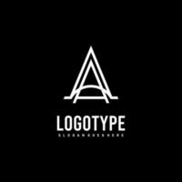Modern initial AA logo letter simple and creative design concept vector
