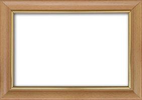 Empty picture frame with a free place inside, isolated on white photo