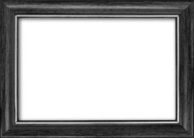 Empty picture frame with a free place inside, isolated on white photo