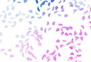 Light Pink, Blue vector background with abstract forms.