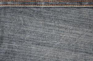 Detailed texture of dark denim cloth photo