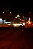 Blurred landscape of night city photo