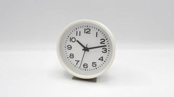 Modern and clean white color clock photo