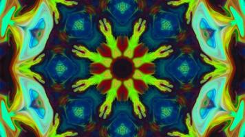 Wonderful Kaleidoscope Backgrounds Created From Colorful Ink Paint Spread photo