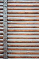 Hewn timber. Rustic log wall horizontal timber background photo