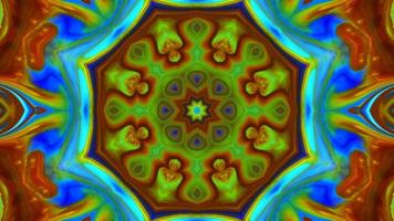 Wonderful Kaleidoscope Backgrounds Created From Colorful Ink Paint Spread photo