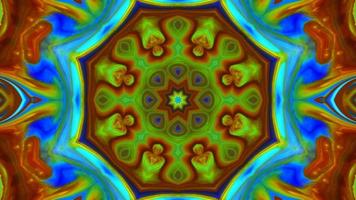 Wonderful Kaleidoscope Backgrounds Created From Colorful Ink Paint Spread photo