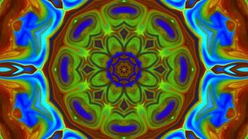 Wonderful Kaleidoscope Backgrounds Created From Colorful Ink Paint Spread photo