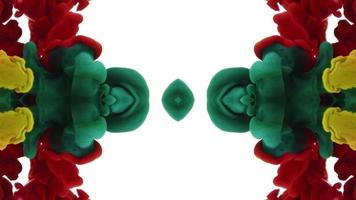 Wonderful Kaleidoscope Backgrounds Created From Colorful Ink Paint Spread photo