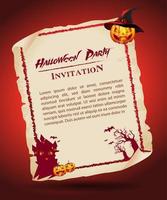 invitación de fiesta vintage de halloween. plantilla de diseño de Halloween. vector