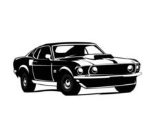 logotipo de muscle car - ilustración vectorial, diseño de emblema sobre fondo blanco vector