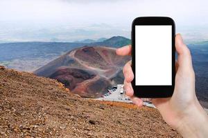 foto de la estación turística rifugio sapienza en el etna