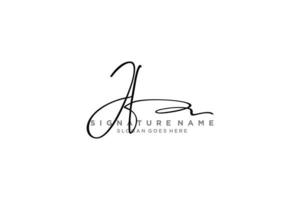 Initial JF Letter Signature Logo Template elegant design logo Sign Symbol template vector icon