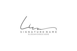 Initial LI Letter Signature Logo Template elegant design logo Sign Symbol template vector icon