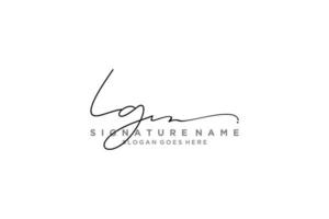Initial LG Letter Signature Logo Template elegant design logo Sign Symbol template vector icon