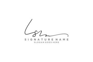 inicial ls carta firma logotipo plantilla elegante diseño logotipo signo símbolo plantilla vector icono