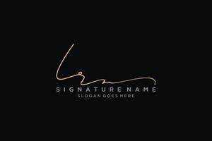 Initial LR Letter Signature Logo Template elegant design logo Sign Symbol template vector icon