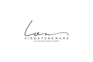 inicial lv carta firma logotipo plantilla elegante diseño logotipo signo símbolo plantilla vector icono