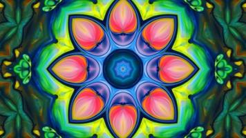 Wonderful Kaleidoscope Backgrounds Created From Colorful Ink Paint Spread photo