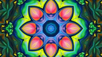 Wonderful Kaleidoscope Backgrounds Created From Colorful Ink Paint Spread photo