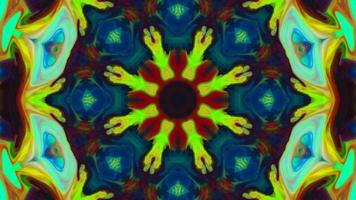 Wonderful Kaleidoscope Backgrounds Created From Colorful Ink Paint Spread photo