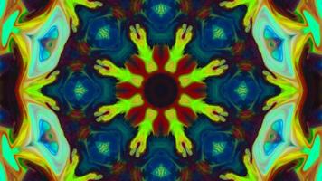 Wonderful Kaleidoscope Backgrounds Created From Colorful Ink Paint Spread photo