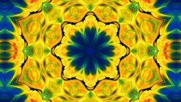 Wonderful Kaleidoscope Backgrounds Created From Colorful Ink Paint Spread photo