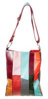 shoulder bag from multicolored leather pieces photo