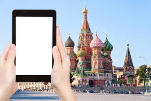 tourist photographs of Red Square in Moscow Russia photo