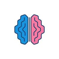 Artificial Intelligence Digital Brain vector colored icon