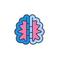 Machine Learning Digital Brain vector concept creative icon